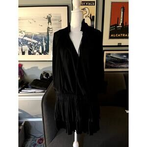 Azoe Beautiful Midnight Blue Ruffle Dress M